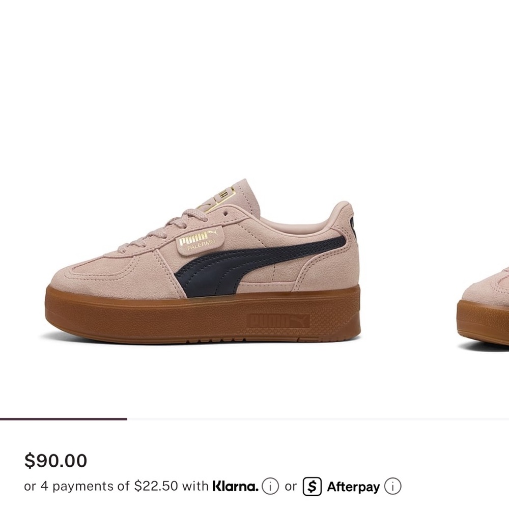 Puma Tan and Black Casual Sneakers